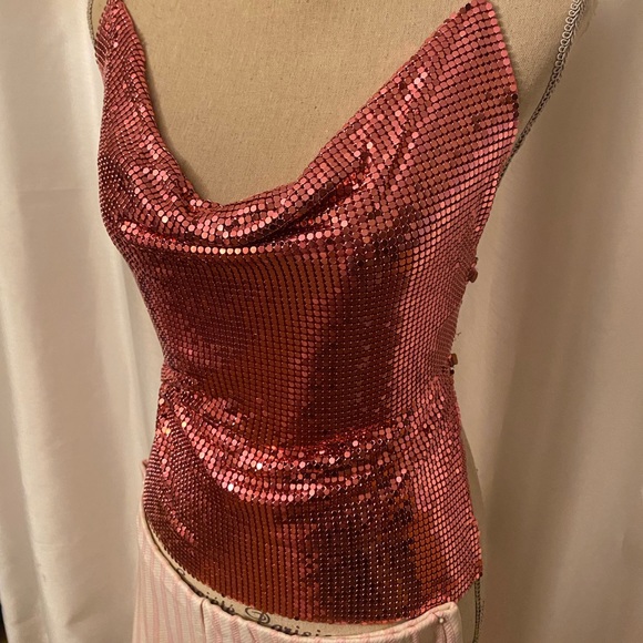 1970’s Vintage Disco Pink Suit with Fringe - Picture 11 of 14